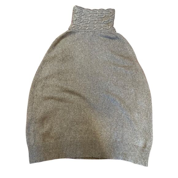 GAP MATERNITY Women's Cape Sweater SMALL Heather Brown Turtleneck Cableknit - Picture 5 of 7